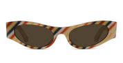 Ottica Mondello Roma - Loewe - LW40195U5139E - SIGNATURE BROWN STRIPED RECTANGULAR SUNGLASSES - Acetate - shape Rectangular - brown - EYEWEAR - SUNGLASSES - Donna,Women - lens Brown - Made In Italy