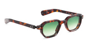 Ottica Mondello Roma - Sato - Izar-TT-BB-1 -  IZAR - TOKYO TORTOISE / BRUSHED BLACK - Acetate - shape Squared - black, tortoise - EYEWEAR - SUNGLASSES - Unisex,Uomo,Donna,Women,Men - lens Gradient green - Made In Japan
