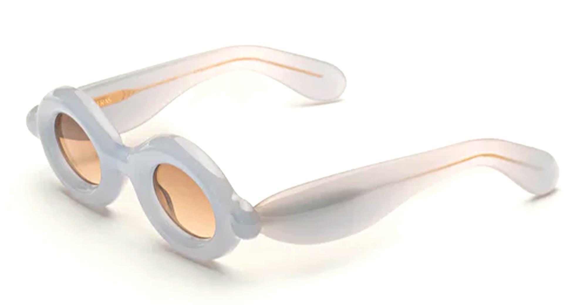 Ottica Mondello Roma - Paloceras - MB-RX - PEBBLE - Milky Blue RX - Acetate - shape Oval - blue - EYEWEAR - SUNGLASSES - Unisex,Uomo,Donna,Women,Men - lens orange - Made In China