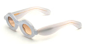 Ottica Mondello Roma - Paloceras - MB-RX - PEBBLE - Milky Blue RX - Acetate - shape Oval - blue - EYEWEAR - SUNGLASSES - Unisex,Uomo,Donna,Women,Men - lens orange - Made In China