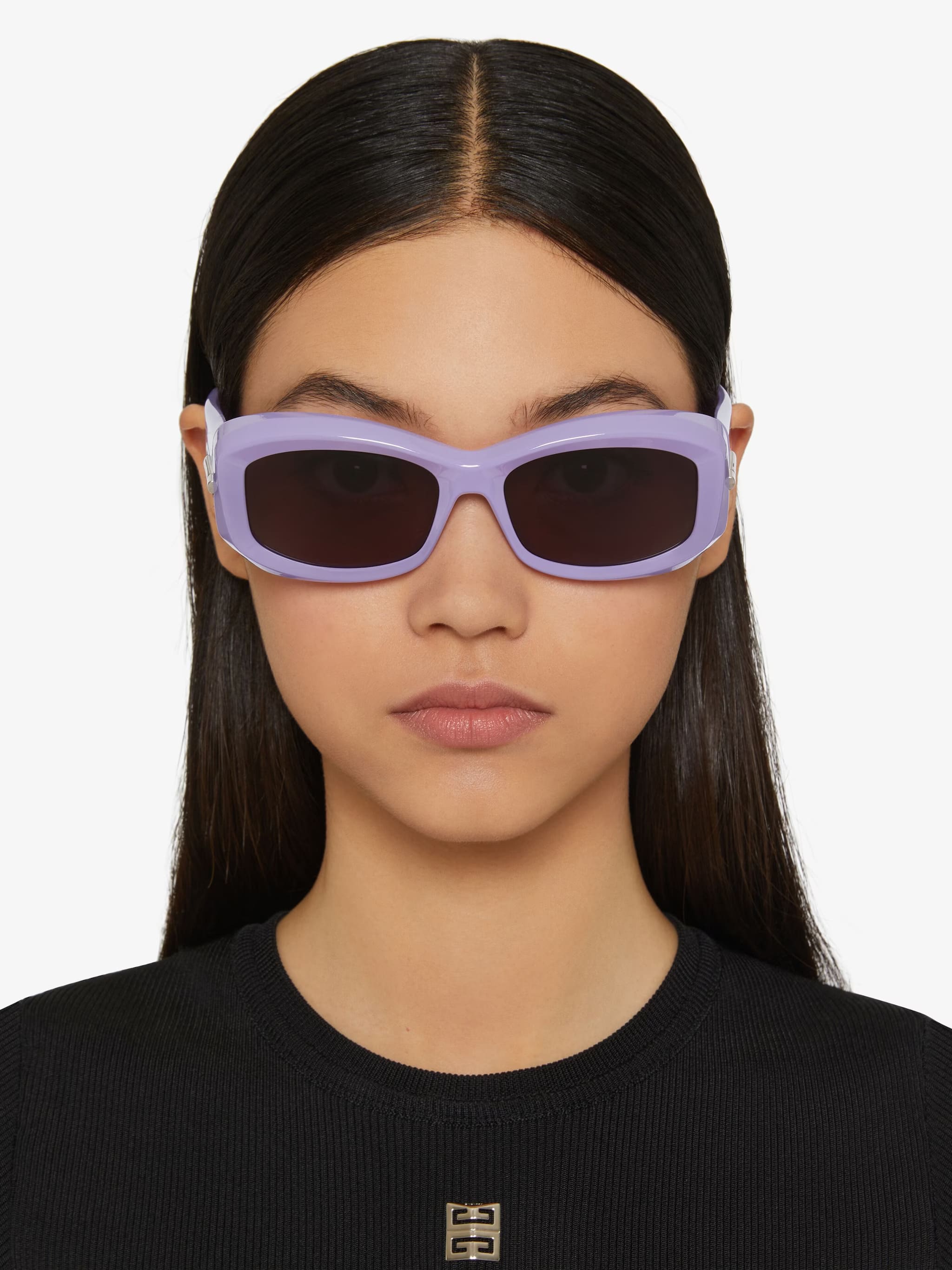 G180 violet square sunglasses