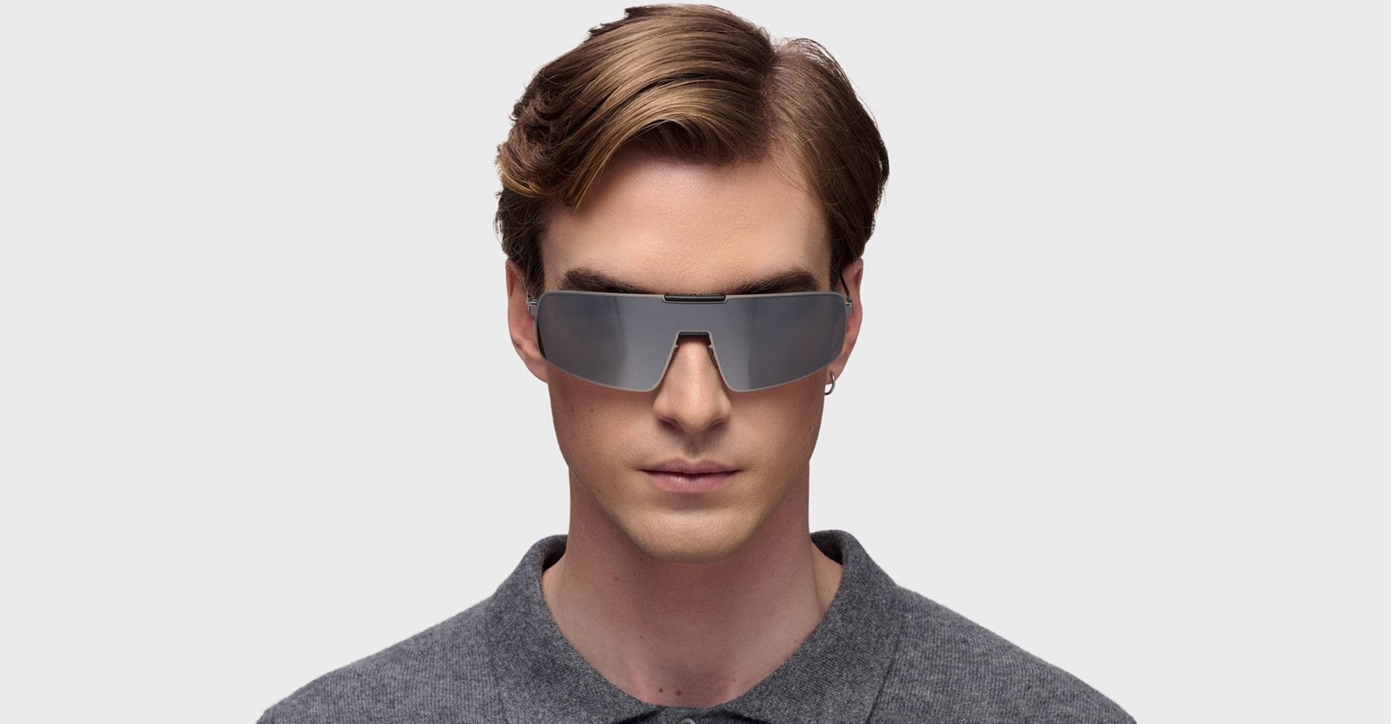 Ottica Mondello Roma - Mykita - 10301218 - MR008 MH82 - Cashmere Silver / Black / Silver Lens - stainless steel - shape Mask - silver, black - EYEWEAR - SUNGLASSES - Unisex,Uomo,Donna,Women,Men - lens silver - Made In Germany