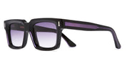 Ottica Mondello Roma - Cutler and Gross - CGSN-1386-52-10 - 1386 - PURPLE ON BLACK - Acetate - shape Squared - purple - EYEWEAR - SUNGLASSES - Unisex,Uomo,Donna,Women,Men - lens purple gradient - Made In Italy