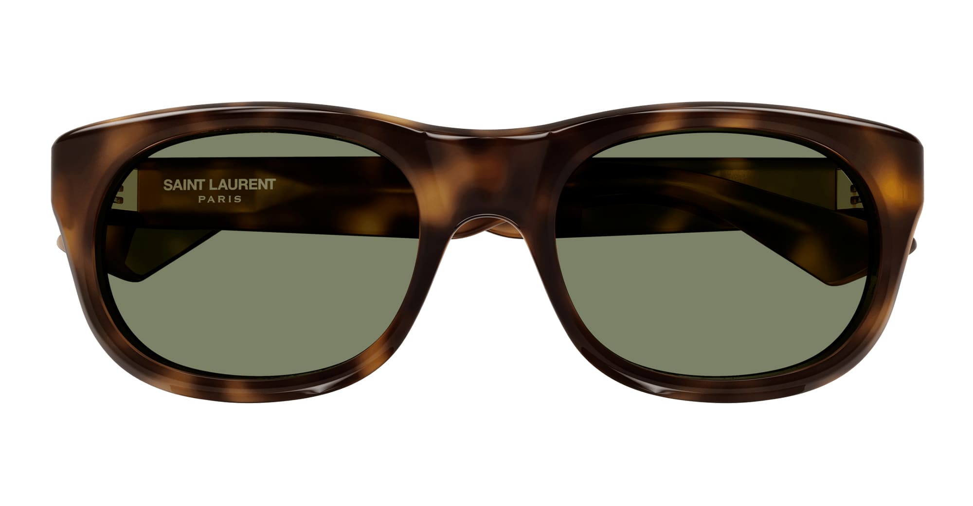 Ottica Mondello Roma - Saint Laurent - SL 815 ROMY-002 - SL 815 ROMY-002 - HAVANA - Acetate - shape Round - Black - EYEWEAR - SUNGLASSES - Donna,Women - lens Green - Made In Italy
