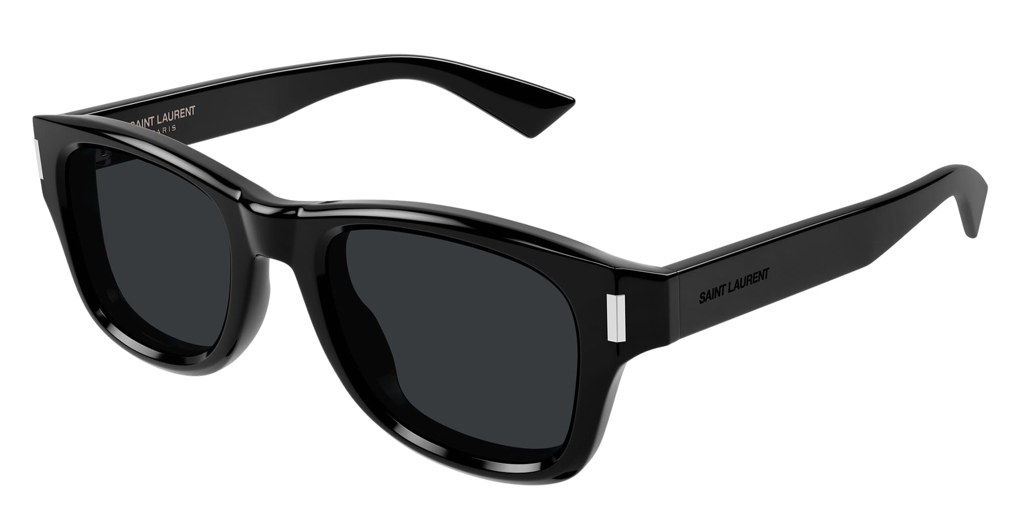 Ottica Mondello Roma - Saint Laurent - SL 801-001 - SL 801-001 - BLACK - Acetate - shape Squared - Black - EYEWEAR - SUNGLASSES - Unisex,Uomo,Donna,Women,Men - lens Grey - Made In Italy