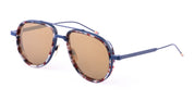 Ottica Mondello Roma - Thom Browne - UES929A-G0003-410-56 - AVIATOR - DARK NAVY / RWB TORTOISE - Acetate, titanium - shape Aviator - blue - EYEWEAR - SUNGLASSES - Uomo,Men - lens Brown - Made In Japan