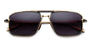 Ottica Mondello Roma - Jacques Marie Mage - JMMER-C7 - EARL - CIA - Titanium - shape Navigator - Gold - EYEWEAR - SUNGLASSES - Unisex,Uomo,Donna,Women,Men - lens Black - Made In Japan