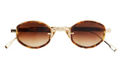 Ottica Mondello Roma - Sato - Mirac-LG-T-1 - MIRAC - LUNAR GOLD / TORTOISE - Acetate, titanium - shape Oval - gold, tortoise - EYEWEAR - SUNGLASSES - Unisex,Uomo,Donna,Women,Men - lens Gradient brown - Made In Japan