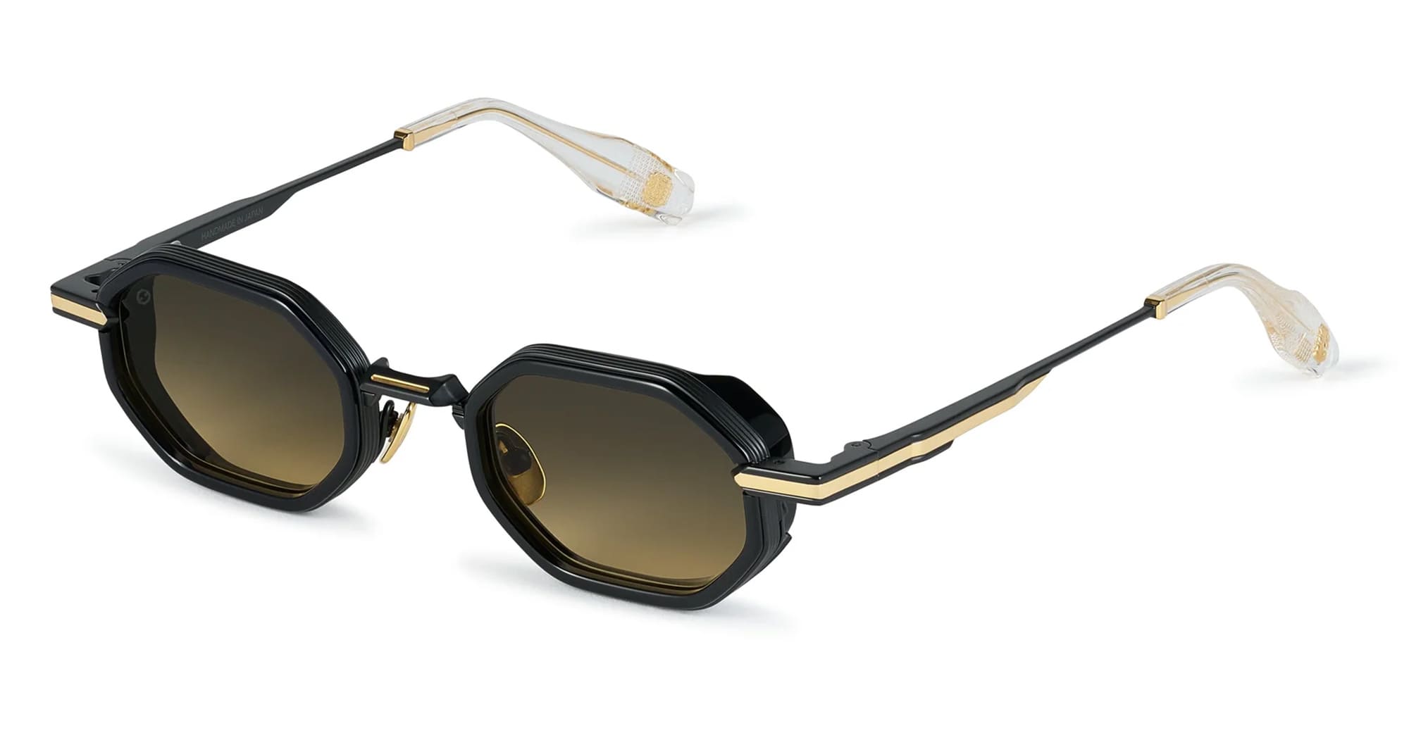 Ottica Mondello Roma - T HENRI - SQMC - SQUADRA - TRAVERSE - Acetate, titanium - shape  - Black, gold - EYEWEAR - SUNGLASSES - Unisex,Uomo,Donna,Women,Men - lens gradient yellow - Made In Japan