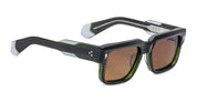Ottica Mondello Roma - Jacques Marie Mage - JMMHE-18L - HEMMINGS - BORNEO - Acetate - shape Rectangular - green - EYEWEAR - SUNGLASSES - Unisex,Uomo,Donna,Women,Men - lens orange - Made In Japan