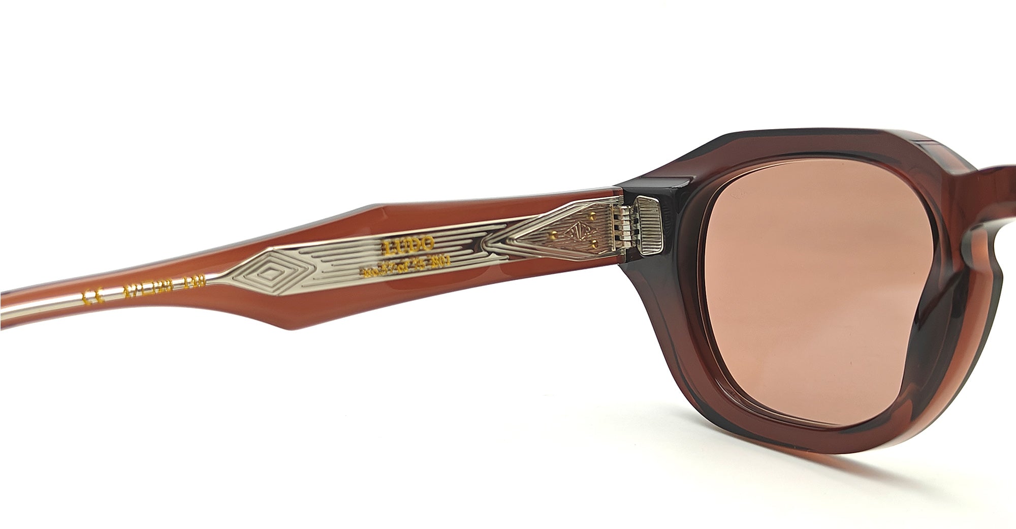 Ottica Mondello Roma - Daizo - A-SD001-WBR1-BR01 - LUDO - WARM BROWN / BROWN LENS - Acetate - shape Round - brown - EYEWEAR - SUNGLASSES - Unisex,Uomo,Donna,Women,Men - lens Brown - Made In Japan