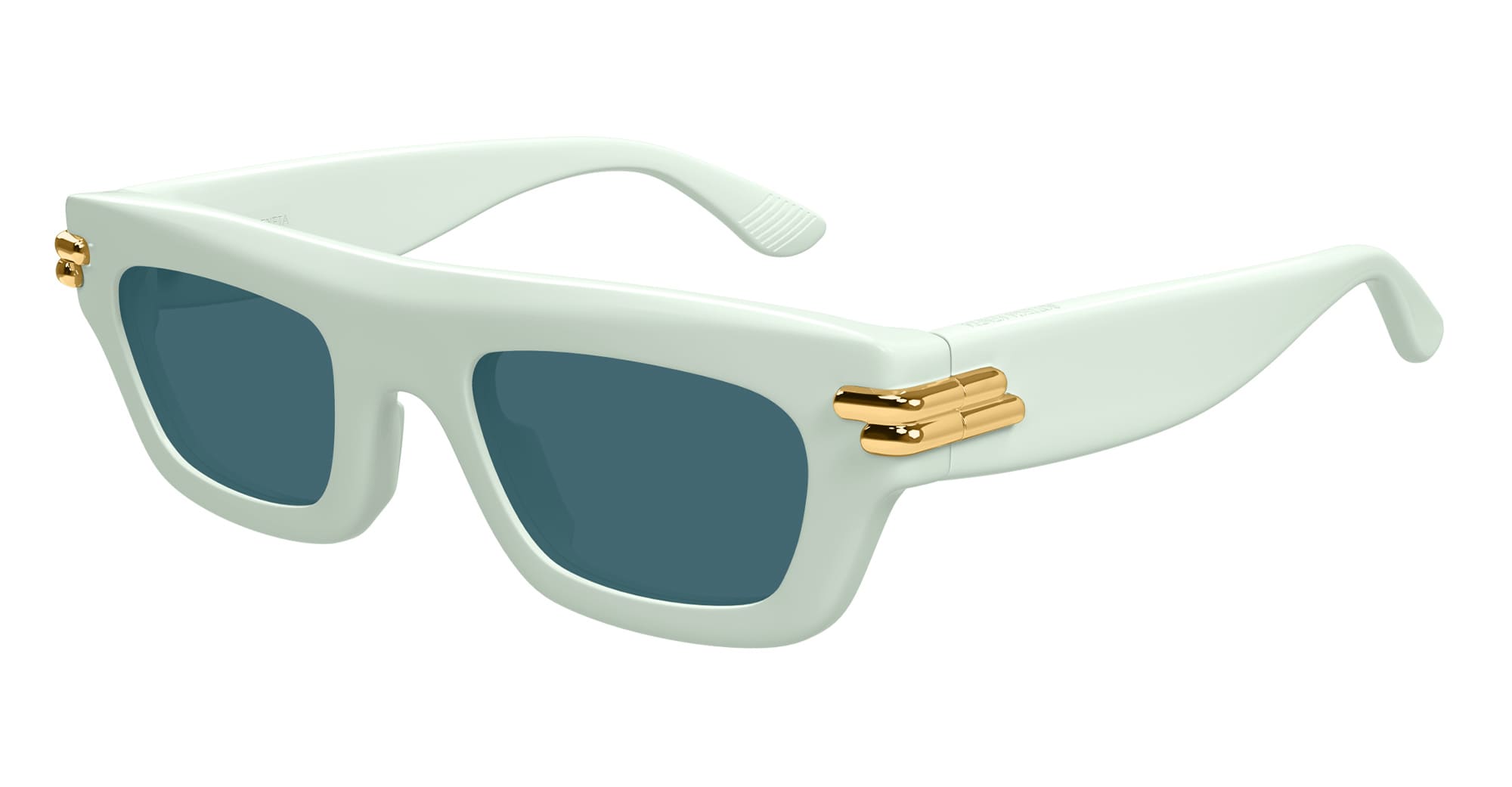 Ottica Mondello Roma - Bottega Veneta - BV1321S-004 - BV1321S-004 - WHITE - Acetate - shape Rectangular - White - EYEWEAR - SUNGLASSES - Donna,Women - lens Blue - Made In Japan