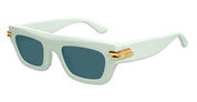 Ottica Mondello Roma - Bottega Veneta - BV1321S-004 - BV1321S-004 - WHITE - Acetate - shape Rectangular - White - EYEWEAR - SUNGLASSES - Donna,Women - lens Blue - Made In Japan