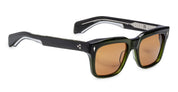 Ottica Mondello Roma - Jacques Marie Mage - JMMTR-18L - TORINO - BORNEO - Acetate - shape Rectangular - green - EYEWEAR - SUNGLASSES - Unisex,Uomo,Donna,Women,Men - lens orange - Made In Japan
