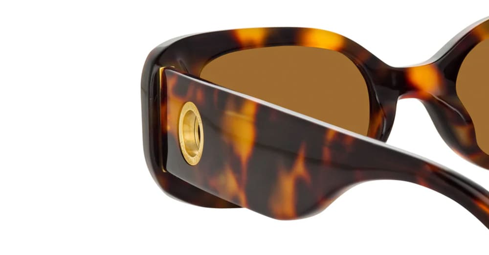 Ottica Mondello Roma - LINDA FARROW - LFL1117C2SUN - LOLA - T-SHELL / YELLOW GOLD - Acetate - shape Rectangular - Tortoise - EYEWEAR - SUNGLASSES - Donna,Women - lens Brown - Made In Italy