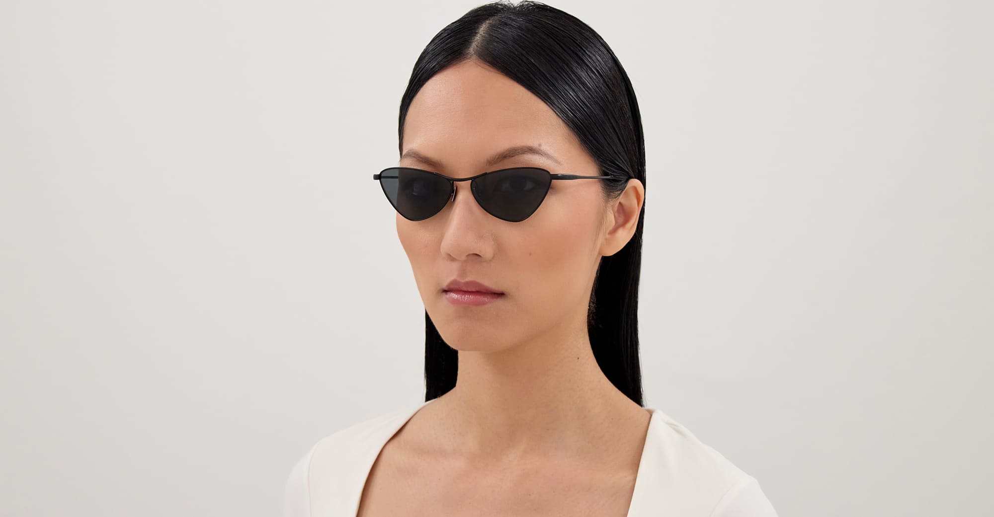 Ottica Mondello Roma - Saint Laurent - SL 830-001 - SL 830-001 - BLACK - Metal - shape Cat-eye - Black - EYEWEAR - SUNGLASSES - Donna,Women - lens Grey - Made In Italy