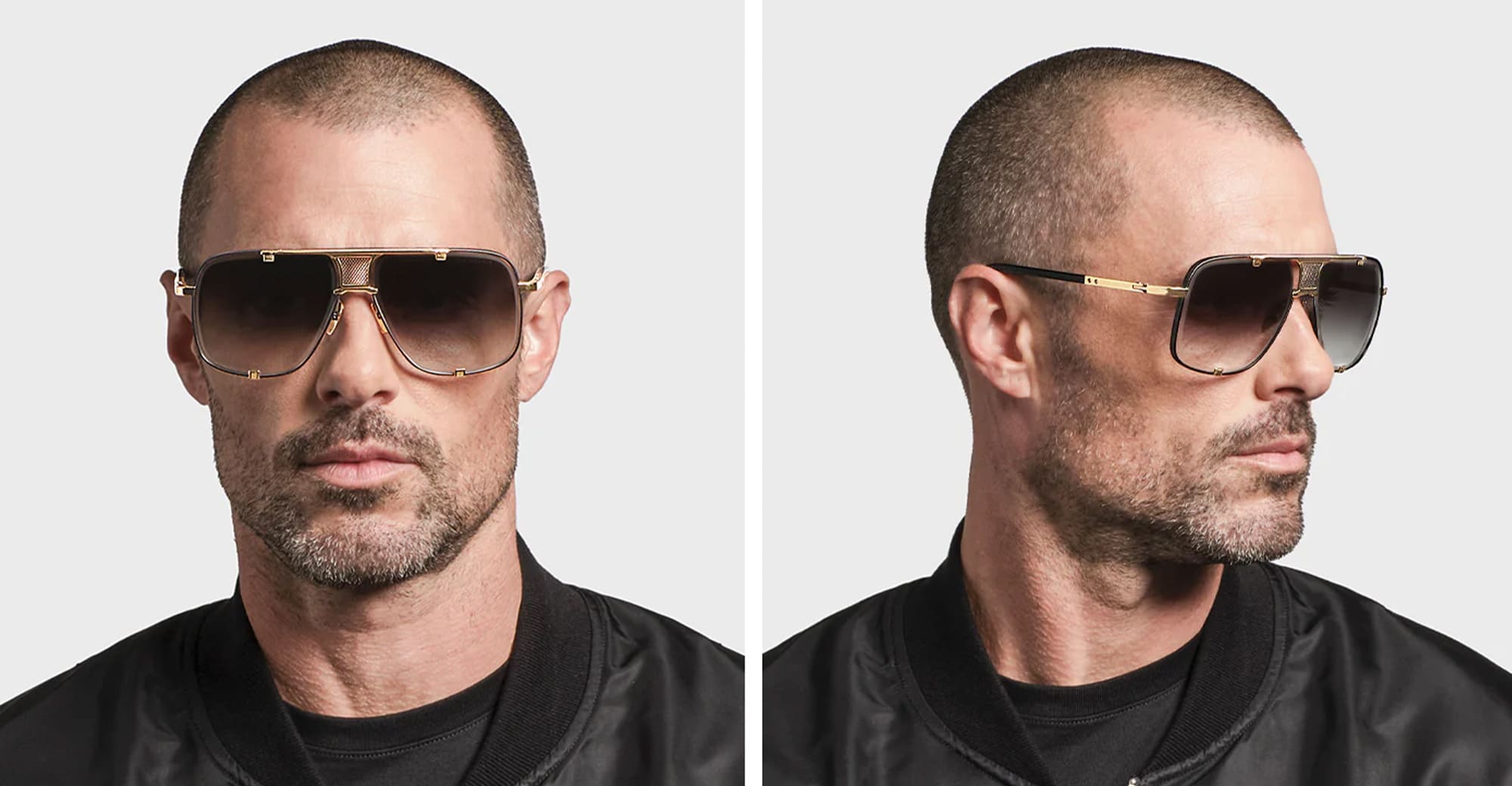 Ottica Mondello Roma - DITA - DRX-2087-G-PLD-BLK-64 - MACH-FIVE - BLACK PALLADIUM / BLACK IRON - Titanium - shape Navigator - Black - EYEWEAR - SUNGLASSES - Uomo,Men - lens Gradient grey - Made In Japan