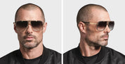 Ottica Mondello Roma - DITA - DRX-2087-G-PLD-BLK-64 - MACH-FIVE - BLACK PALLADIUM / BLACK IRON - Titanium - shape Navigator - Black - EYEWEAR - SUNGLASSES - Uomo,Men - lens Gradient grey - Made In Japan