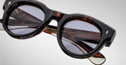 Ottica Mondello Roma - Jacques Marie Mage - JMMLM-13V - MOLITOR - BEAU - Acetate - shape Round - Tortoise - EYEWEAR - SUNGLASSES - Unisex,Uomo,Donna,Women,Men - lens Blue - Made In Japan