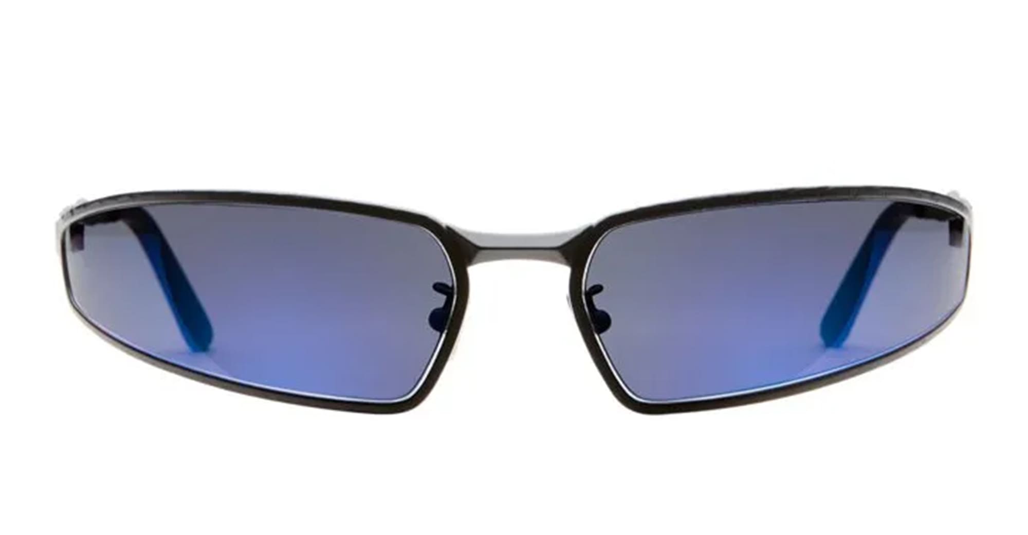 Ottica Mondello Roma - Kuboraum - KRSH34BM000000BT - MASK H34 BM - BLACK MATTE - Metal - shape Mask - Black - EYEWEAR - SUNGLASSES - Unisex,Uomo,Donna,Women,Men - lens Blue - Made In Italy