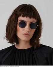 Ottica Mondello Roma - Ahlem - AHL.000100.SUN - Places des Victoires - Champagne / Brown Lens - Metal - shape Round - Gold - EYEWEAR - SUNGLASSES - Unisex,Uomo,Donna,Women,Men - lens Brown - Made In France