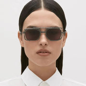 Ottica Mondello Roma - Kuboraum - KRSZ51RH0000002Y - MASK Z51 RH - DARK MATT GUNMETAL - metal, acetate - shape Squared - grey - EYEWEAR - SUNGLASSES - Unisex,Uomo,Donna,Women,Men - lens Grey - Made In Italy