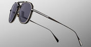 Ottica Mondello Roma - Jacques Marie Mage - JMMMD-19J - COMMANDER - CORBEAU - Titanium - shape Aviator - black, silver - EYEWEAR - SUNGLASSES - Unisex,Uomo,Donna,Women,Men - lens Grey - Made In Japan
