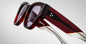 Ottica Mondello Roma - Jacques Marie Mage - JMMEH-14N - CHELSEA - CHERRY - Acetate - shape Round - red - EYEWEAR - SUNGLASSES - Donna,Women - lens lavender - Made In Japan