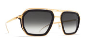 Ottica Mondello Roma - Mykita - 10086148 - MOJAVE - MH7 Pitch Black / Glossy Gold - stainless steel - shape  - Black, gold - EYEWEAR - SUNGLASSES - Unisex,Uomo,Donna,Women,Men - lens  - Made In Germany