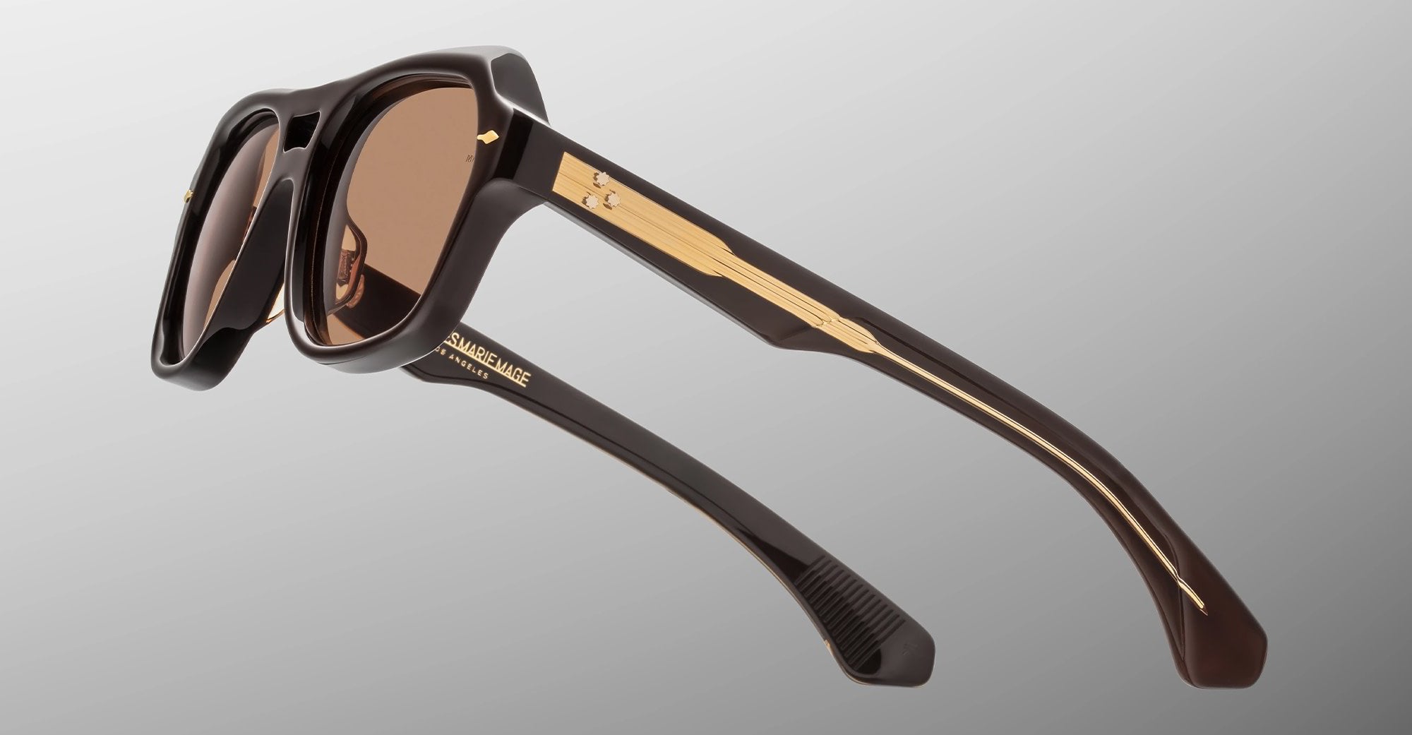Ottica Mondello Roma - Jacques Marie Mage - JMMTAM-5K - TAMERLIS - WALNUT - Acetate - shape Squared - brown - EYEWEAR - SUNGLASSES - Unisex,Uomo,Donna,Women,Men - lens orange - Made In Japan