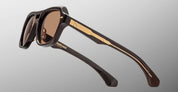 Ottica Mondello Roma - Jacques Marie Mage - JMMTAM-5K - TAMERLIS - WALNUT - Acetate - shape Squared - brown - EYEWEAR - SUNGLASSES - Unisex,Uomo,Donna,Women,Men - lens orange - Made In Japan