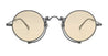 Ottica Mondello Roma - Matsuda - 10601H.SG.AS.45 - 10601H - SHINY SILVER / CAFE BROWN - Titanium - shape Round - Silver - EYEWEAR - SUNGLASSES - Uomo,Men - lens light brown - Made In Japan