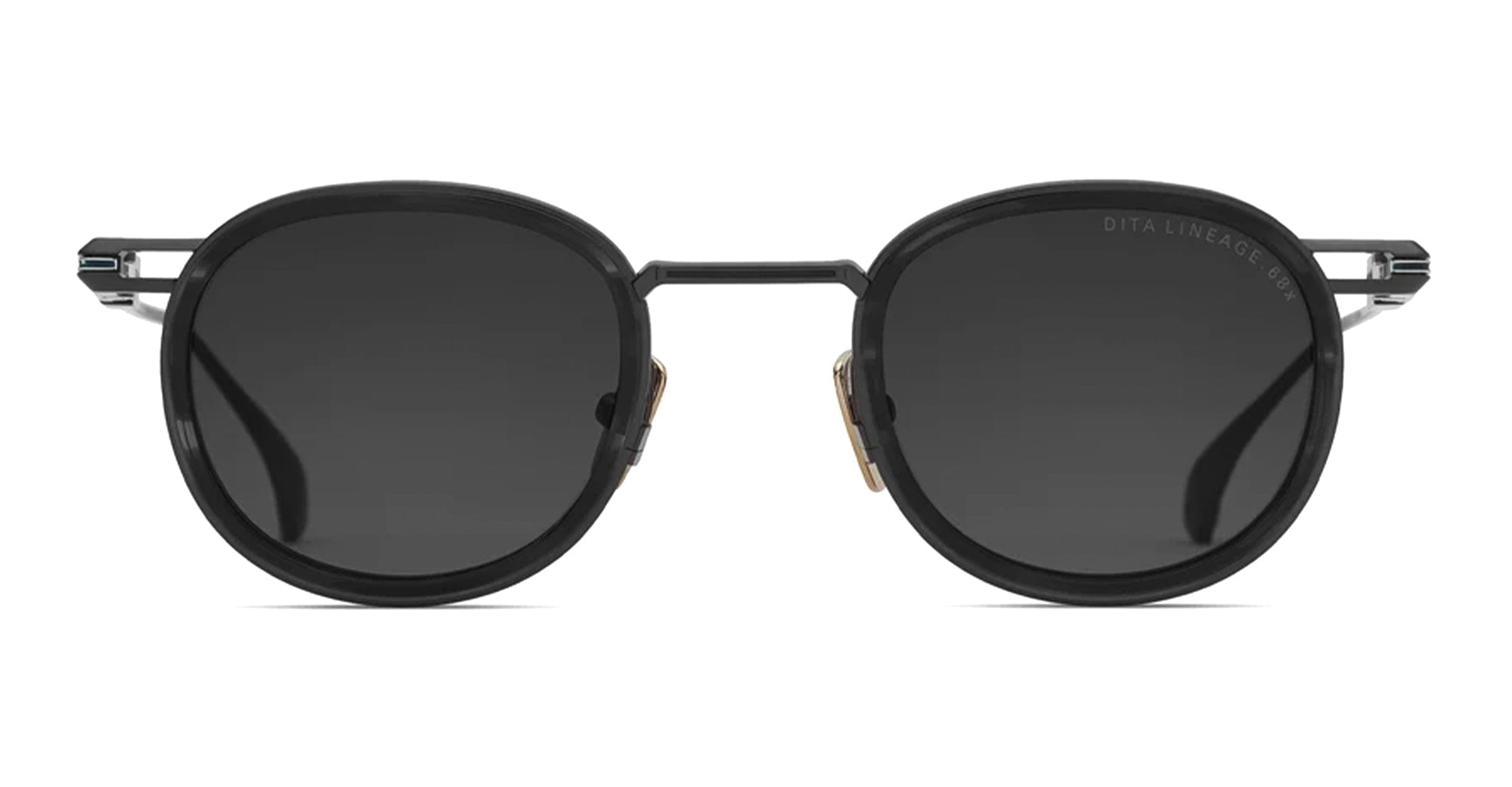  SILVER - titanium, acetate - shape Round - Black - EYEWEAR - SUNGLASSES - Unisex,Uomo,Donna,Women,Men - lens Grey - Made In Japan
