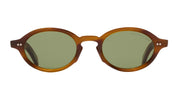 Ottica Mondello Roma - Cutler and Gross - CGSN-GR13-49-02 - GR13 - MUSTARD HAVANA - Acetate - shape Oval - brown - EYEWEAR - SUNGLASSES - Unisex,Uomo,Donna,Women,Men - lens Green - Made In Italy