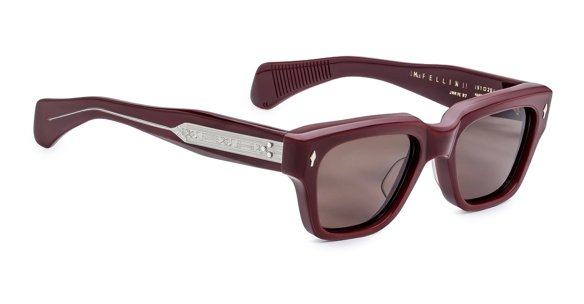 Ottica Mondello Roma - Jacques Marie Mage - JMMFE-R7 - FELLINI - BORDEAUX EMPIRE - Acetate - shape  - Tortoise - EYEWEAR - SUNGLASSES - Unisex,Uomo,Donna,Women,Men - lens  - Made In Japan