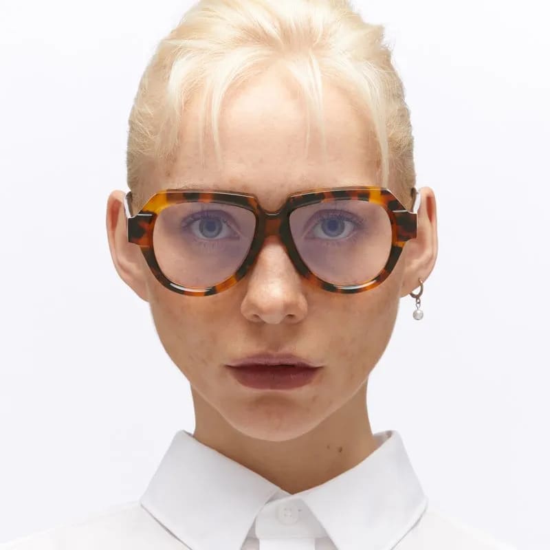Ottica Mondello Roma - Kuboraum - KROK37HAS00000OP - MASK K37 HAS - HAVANA RX - Acetate - shape Round - Havana - EYEWEAR - EYEGLASSES - Unisex,Uomo,Donna,Women,Men - lens Clear - Made In Italy