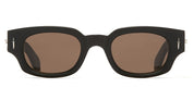 Ottica Mondello Roma - Cutler and Gross - GFSN-004-50-05 - THE GREAT FROG - SOARING EAGLE - MATTE BLACK - acetate, silver - shape Rectangular - Black - EYEWEAR - SUNGLASSES - Unisex,Uomo,Donna,Women,Men - lens Brown - Made In Italy