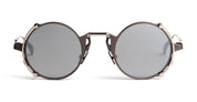 Ottica Mondello Roma - Movitra - TECTUM 01-C2 - TECTUM 01 - C2 Gunmetal / Silver Lens - Titanium - shape Round - grey - EYEWEAR - SUNGLASSES - Uomo,Men - lens silver - Made In Italy
