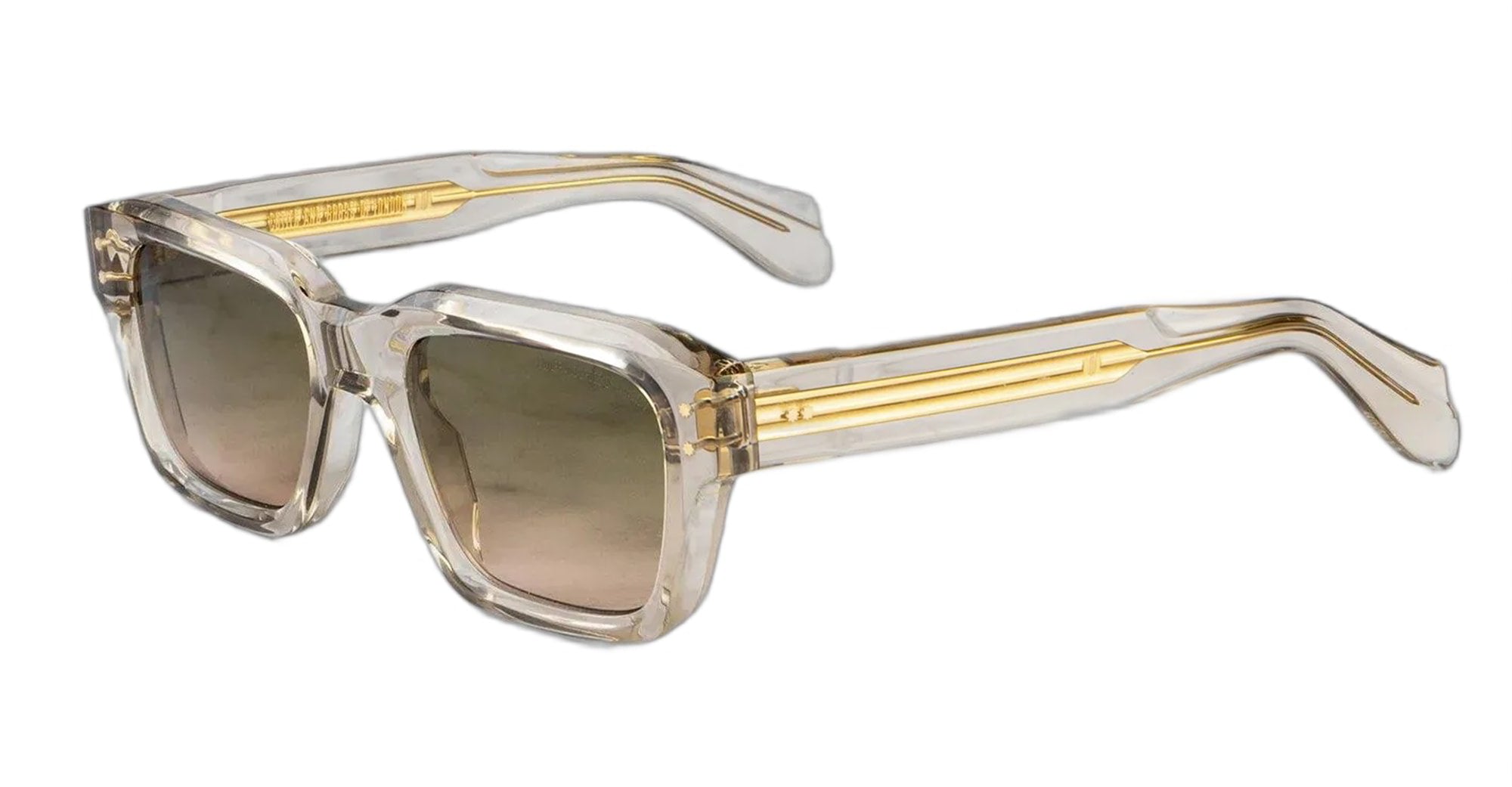 Ottica Mondello Roma - Cutler and Gross - CGSN-1432-51-03 - 1432 - HAVANA ON GREY - Acetate - shape Squared - Havana - EYEWEAR - SUNGLASSES - Unisex,Uomo,Donna,Women,Men - lens Gradient green - Made In Italy