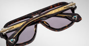 Ottica Mondello Roma - Jacques Marie Mage - JMMWD-13V - LAST FRONTIER VI - WILDHORSE- BEAU - Acetate - shape Navigator - Tortoise - EYEWEAR - SUNGLASSES - Uomo,Men - lens Grey - Made In Japan