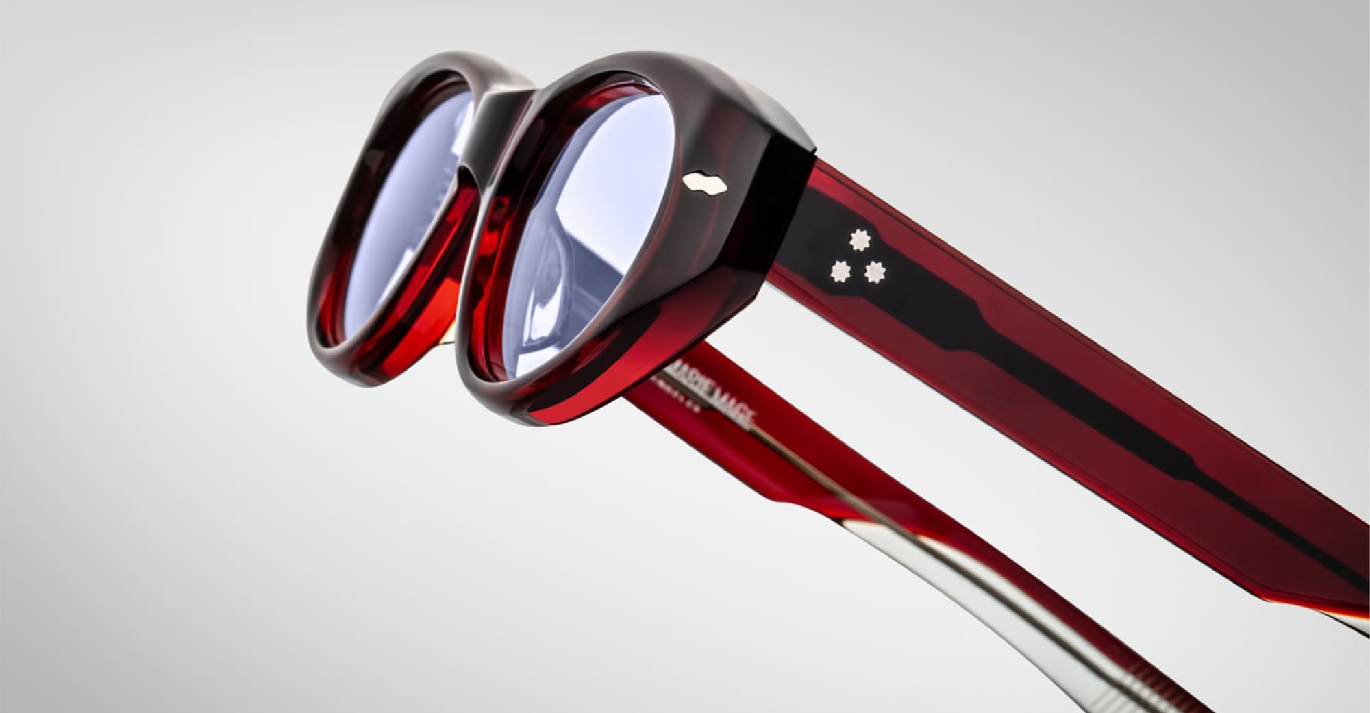 Ottica Mondello Roma - Jacques Marie Mage - JMMKR-14N - KRASNER - CHERRY - Acetate - shape Cat-eye - red - EYEWEAR - SUNGLASSES - Donna,Women - lens lavender - Made In Japan