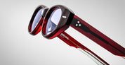 Ottica Mondello Roma - Jacques Marie Mage - JMMKR-14N - KRASNER - CHERRY - Acetate - shape Cat-eye - red - EYEWEAR - SUNGLASSES - Donna,Women - lens lavender - Made In Japan