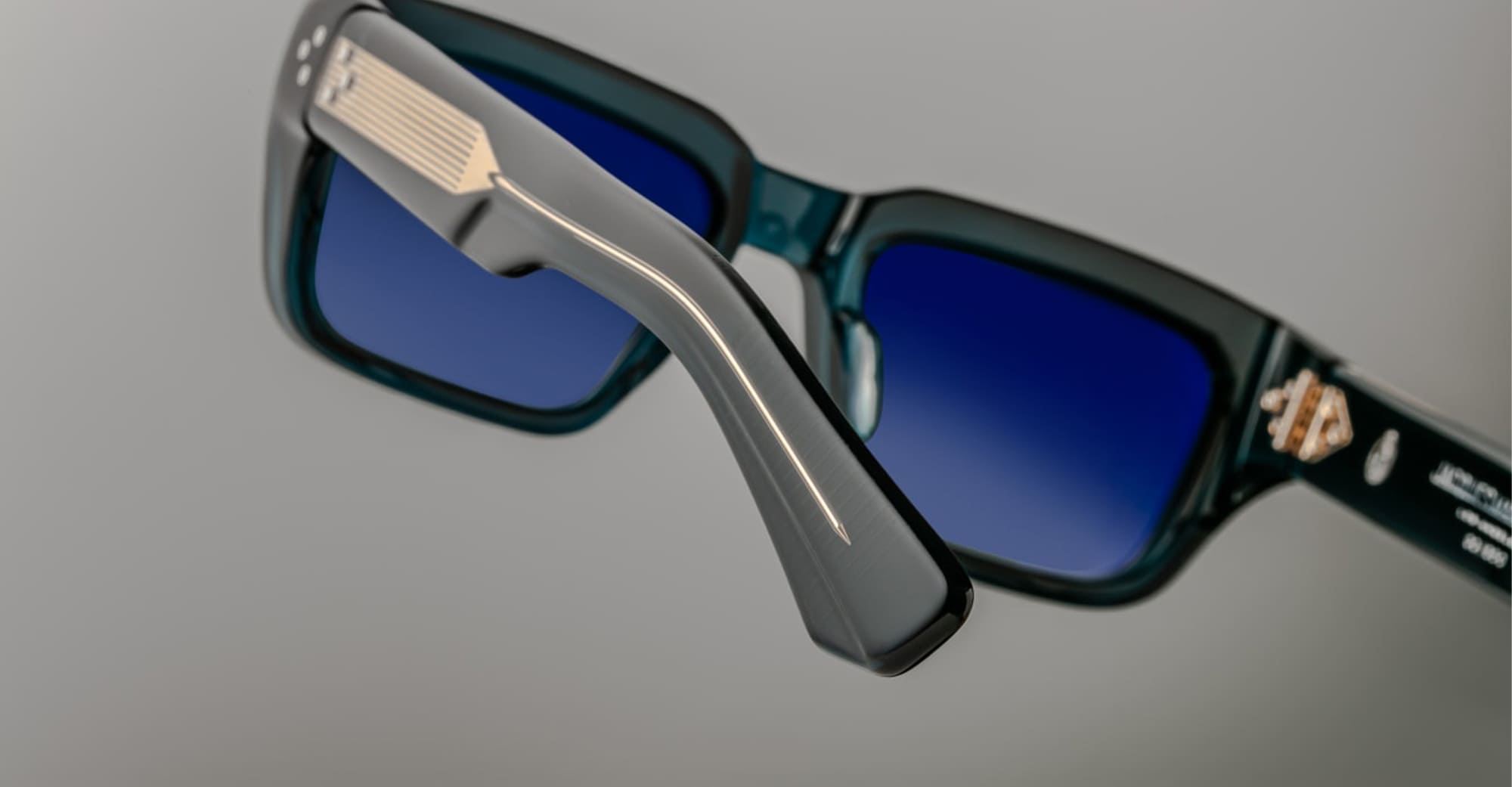 Ottica Mondello Roma - Jacques Marie Mage - JMMWK-9F - WALKER - INDIGO                                    - Acetate - shape Rectangular - blue - EYEWEAR - SUNGLASSES - Uomo,Men - lens Gradient blue - Made In Japan