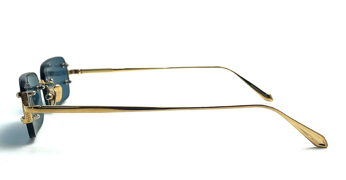 Ottica Mondello Roma - LINDA FARROW - LFL1131AC14SUN - TAYLOR - YELLOW GOLD - Titanium - shape Rectangular - Gold - EYEWEAR - SUNGLASSES - Donna,Women - lens  - Made In Japan