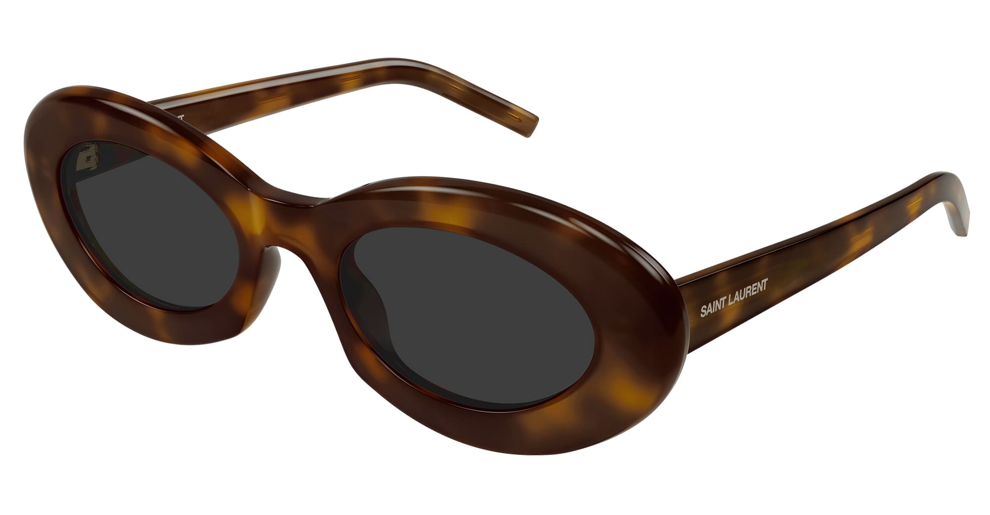 Ottica Mondello Roma - Saint Laurent - SL 594-009 - SL 594-009 - HAVANA - Acetate - shape Oval - Havana - EYEWEAR - SUNGLASSES - Donna,Women - lens Grey - Made In Italy