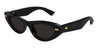 Ottica Mondello Roma - Bottega Veneta - BV1350S-001 - BV1350S-001 - BLACK - Acetate - shape Cat-eye - Black - EYEWEAR - SUNGLASSES - Donna,Women - lens Grey - Made In Japan