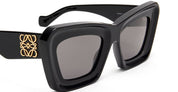 Ottica Mondello Roma - Loewe - LW40145I5201A - LW40145I - SHINY BLACK - Acetate - shape Cat-eye - shiny black - EYEWEAR - SUNGLASSES - Donna,Women - lens Grey - Made In Italy
