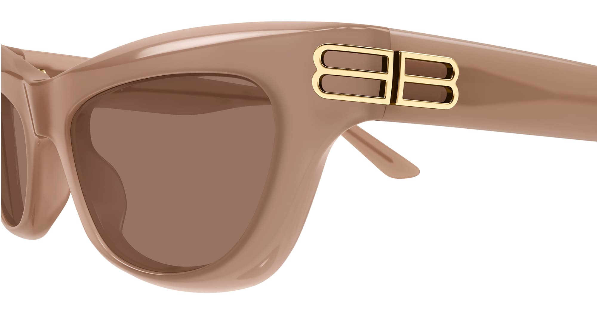 Ottica Mondello Roma - Balenciaga - BB0430S-004 - BB0430S-004 - NUDE BROWN - Recycled acetate - shape Cat-eye - nude - EYEWEAR - SUNGLASSES - Donna,Women - lens Brown - Made In Japan