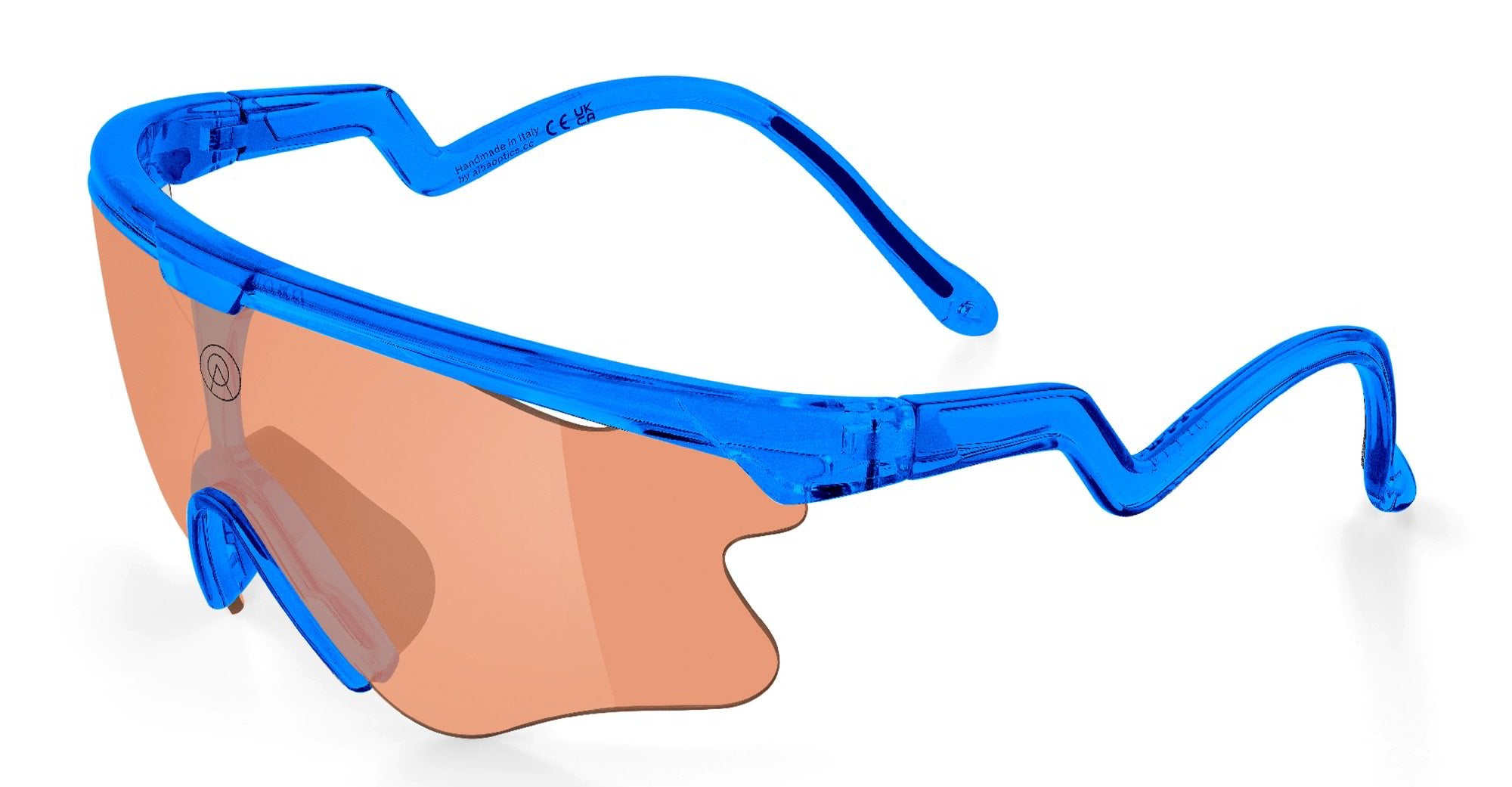 Ottica Mondello Roma - Alba Optics - 8050054517568 - DELTA LEI - BLUE GLOSSY / VZUM SALMON - Tr90 - shape Mask - blue - EYEWEAR - SUNGLASSES - Unisex,Uomo,Donna,Women,Men - lens Pink - Made In Italy