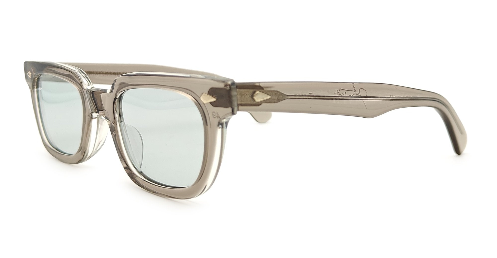Ottica Mondello Roma - Julius Tart - JTPL-029L-2B-GR-56 - T-MAN - GREY CRYSTAL II / LIGHT GREY LENS - Acetate - shape Rectangular - grey - EYEWEAR - SUNGLASSES - Unisex,Uomo,Donna,Women,Men - lens Grey - Made In Japan